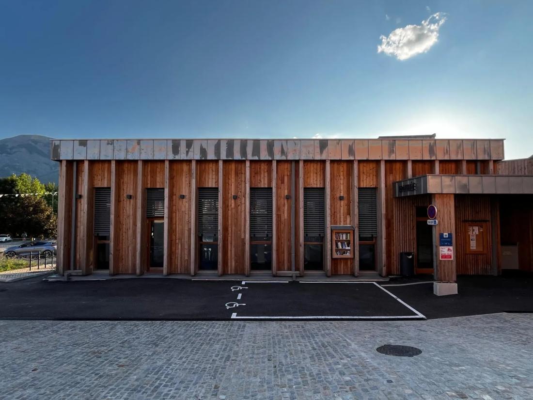 Construction de de La médiathèque de saint bonnet en champsaur