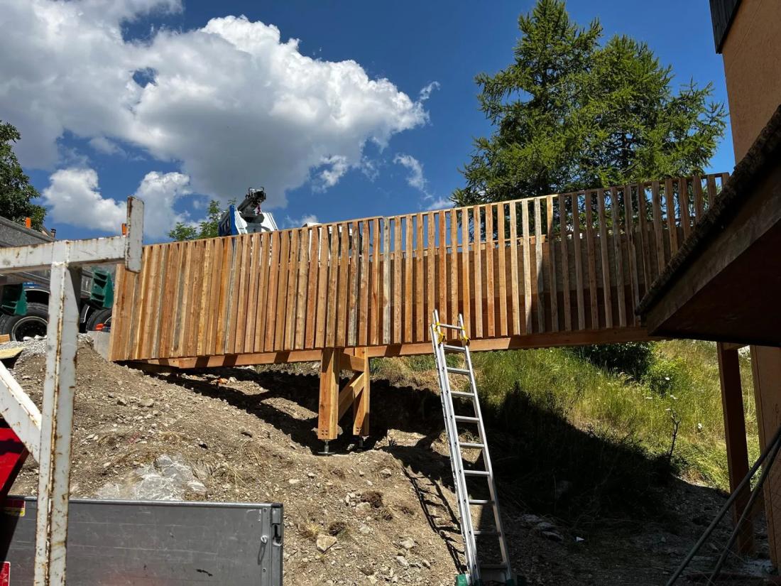 Construction d’une passerelle - Station de Réallon 05(05)