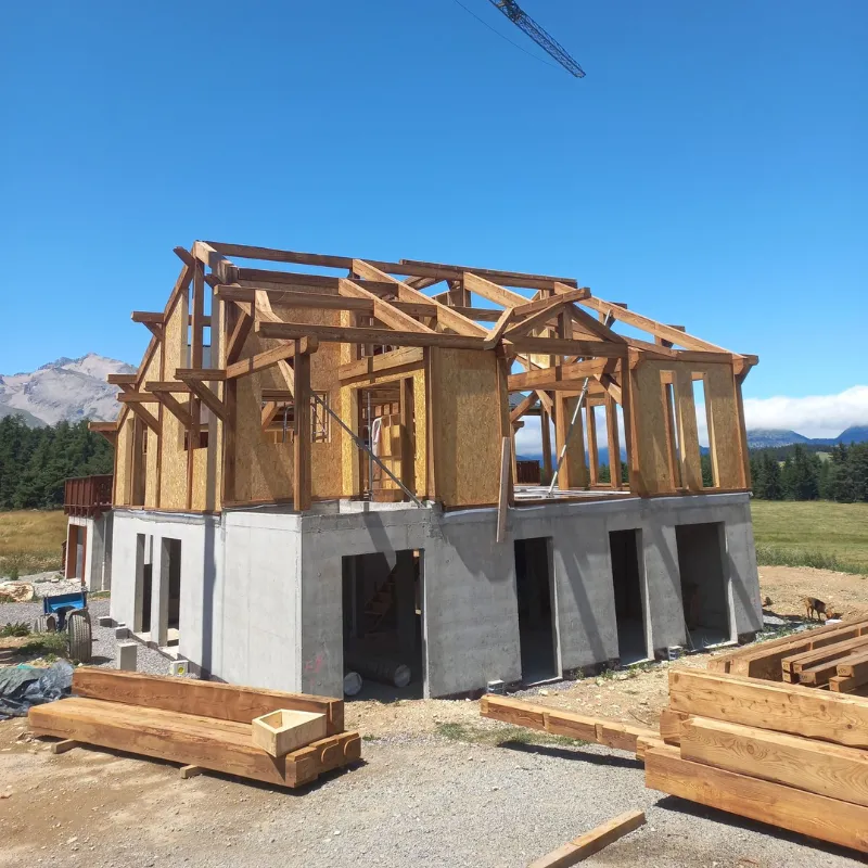 Boudot construction, réalisation de maison en ossature bois dans les Alpes 05